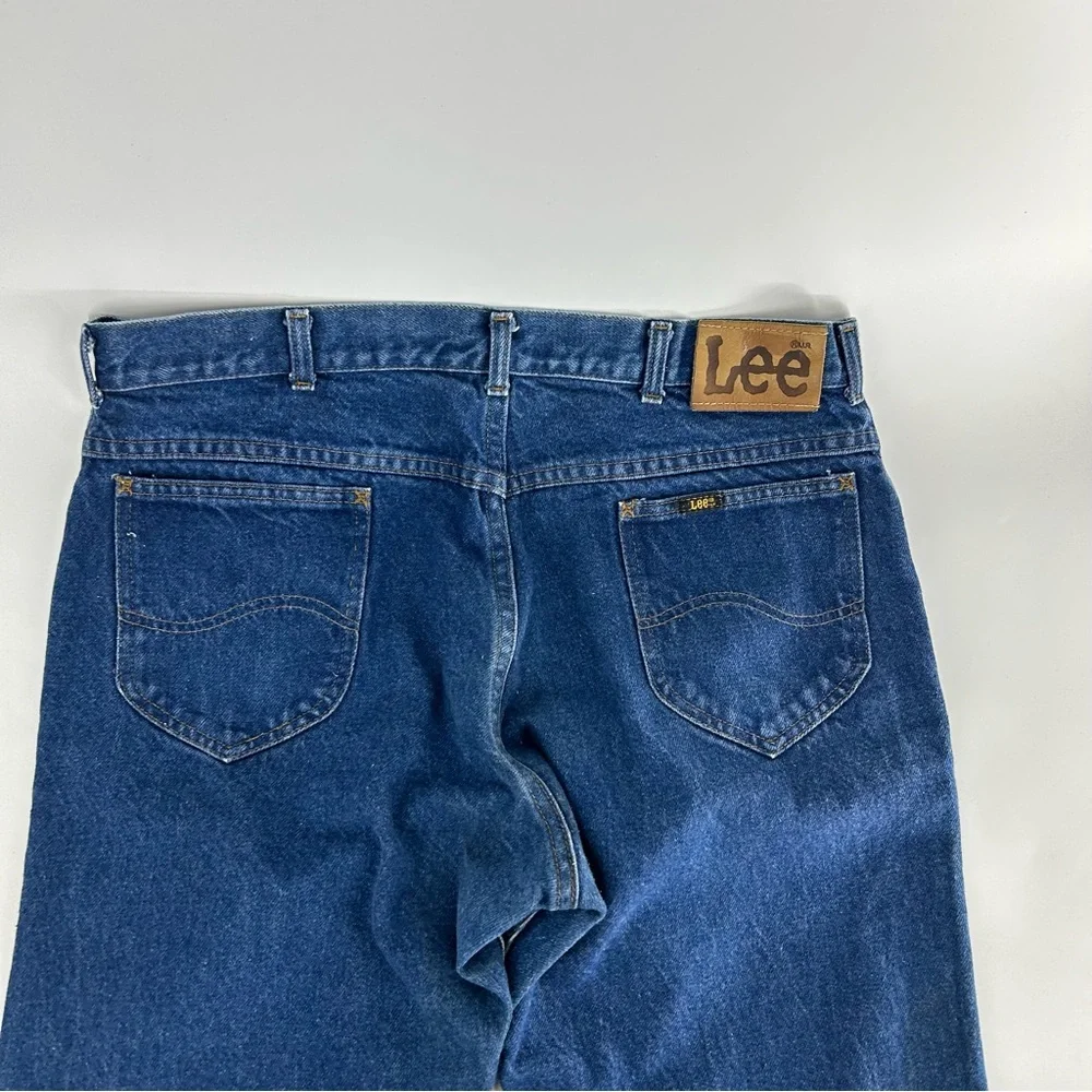 Vintage‎ Lee Jeans Mens 38x32 Blue Dark 200-0189 Western 80s Union Made Straight
